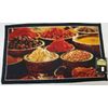 PRINTED NYLON KITCHEN RUG (nonskid back) (18" x 30") SPICES, rectangle, Borders