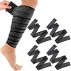 4 Pcs Elastic Knee Wrap Compression Band Knee Brace Support for Legs
