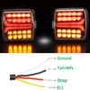 DARKGUARD LED Rear Trailer Lights 12/24V 4 Function 2pcs Led Trailer Tail Lights for RV Caravan Van Lorry Waterproof ECE Approval