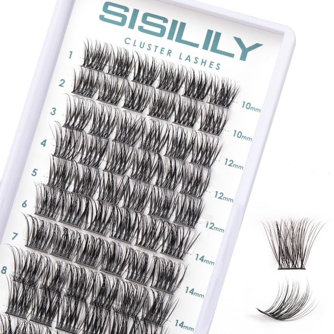 Lash Clusters Individual Lashes DIY Eyelash Extensions 72 Pcs C D Curl Clusters Lashes Mega Volume Eyelash Clusters Extensions Clusters Lash Wispy Natural Lashes Cluster Easy to Apply (S25-10-16MIX)