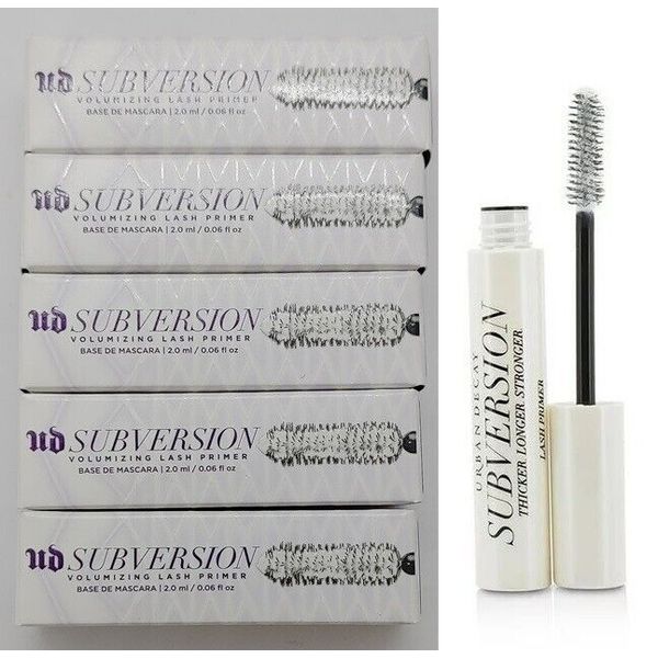 Lot Of 5 URBAN DECAY SUBVERSION LASH PRIMER - TRAVEL SIZE 0.06 OZ Each- NEW