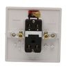 kenable 1 Way Double Pole 20A Switch with Neon Light Rounded Faceplate White