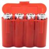 Powertron AA AAA CR123A Red Battery Holder Storage Case 100 Cases