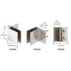 CRL MFCW10 Polished Stainless Wall Mount Square Mall Front Clamp
