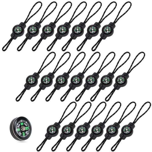 20PC Compass Zipper Pull Fits for Sport Outdoor Travel Backpack Shoulder Bag Key Holder zipper Fixer (20PC-big)