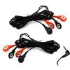 Leads for TENS/EMS Machines 2.5mm Connection 4-Stud Connectors 1 Pair Red/Black