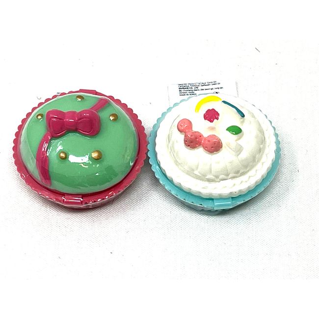 Lot of 2, Holika Holika Dessert Time Lip Balm ~ Lemon Cupcake & Pink Cupcake