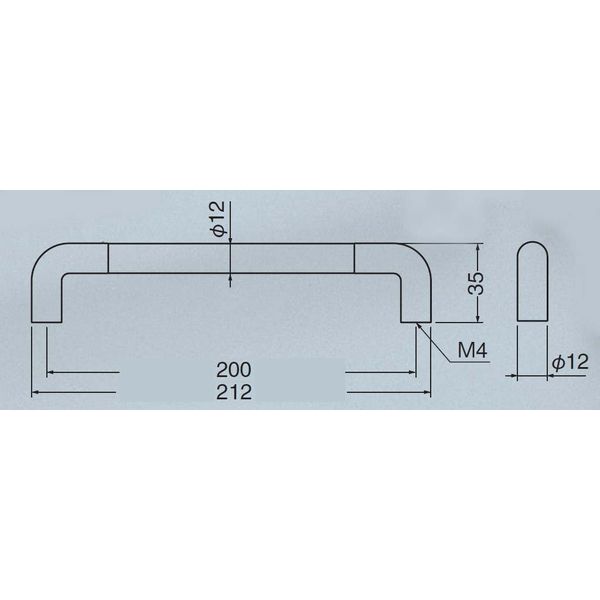 Polar Bear Sofia Handle 7.9 inches (200 mm) Mirror / HL HL-13