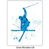 Freestyle Skiing Watercolor Wall Art Print Set - Cute Home Decor for Boys, Teens, Kids Bedrooms, Den and Office - Great Gift for Skiers and Extreme Sports Fans - Four 8x10 Photos - Unframed