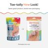 ZenToes Hammer Toe Corrector for Women & Men - Reusable Fabric Buddy Wraps for Broken Toes - Cushioned Toe Splint for Protection & Recovery & Hammertoe Straightener - 4 Count (OSFM, Beige)