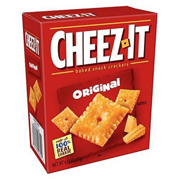 Cheez-It Baked Snack Cheese Crackers, Original, 4.5 oz [12-Boxes]