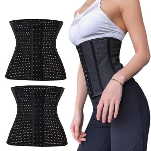 Eitonbu 2Pcs Women's Shapewear-Instantly Reduces Your Waist Size Giving You an Hourglass Figure,Waist Trainer Corset,Steel Boned Tummy Control Body Shaper with Adjustable Hooks,Black Corset（XL Size）