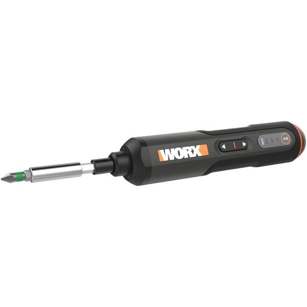 Worx WX240L 4V 3-Speed Cordless Screwdriver 7.2"L x 1.38"W x 1.38"H, Silver