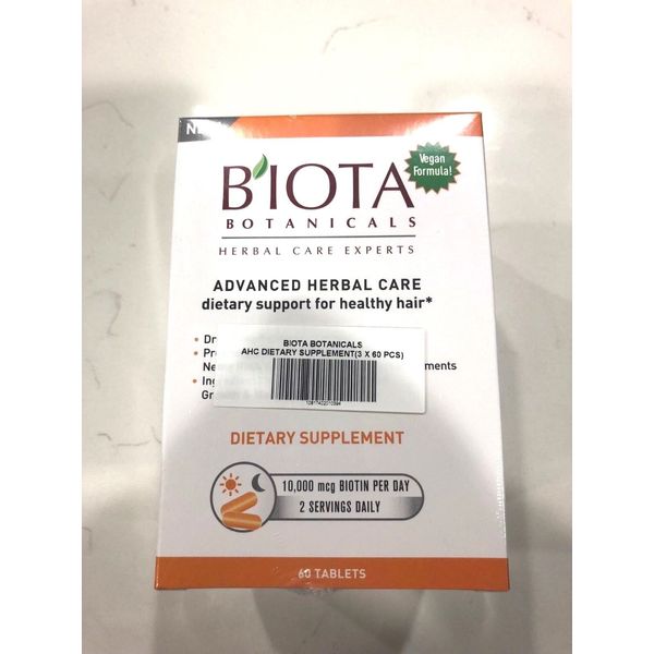 Biota Botanicals Herbal Care Dietary Support for Healthy Hair Set of 3
