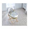 Kinder Valley White Dimple Palm Moses Basket and Opal Folding Stand