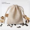 nuoshen 30 Pcs Hessian Bags, 8 X 10 CM Burlap Bags Cotton Drawstring Bag Hessian Fabric Small Drawstring Bag Gift Bag for Jewelry Wedding Christmas Party and DIY Craft