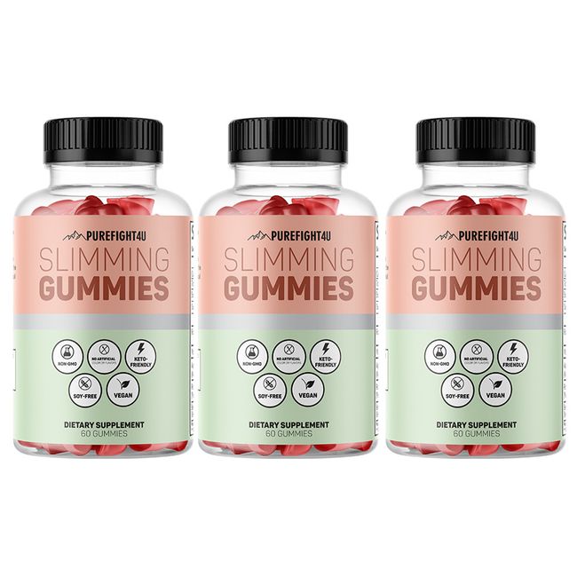 Slimming Gummies Dietary Supplement - 3 Bottles 180 Gummies