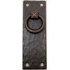 VERTICAL Hammered Forged Brass Mission DOOR PULL Antique Copper rustic patina 