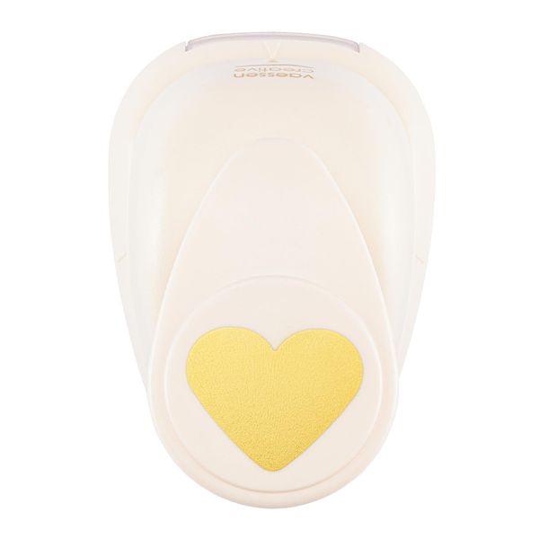 Vaessen Creative Motivstanzer Mittel Herz 1 Ø2,5cm, Medium, white
