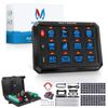 RGB 12Gang Switch Panel Kit Momentary LED Toggle Strobe Light Bar Relay System