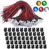 50 Pcs 12V 5mm Pre-Wired LED Diodes, Micro LED Lights Assorted Kit for Models