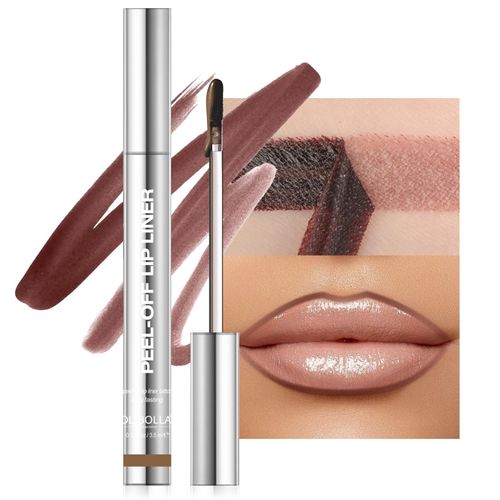 LYBHDAFA Lip Stain Peel Off, Brown Lip Liner Stain Peel Off Tattoo Matte Lip-tint, Long Lasting, Waterproof, Transfer-proof, Moisturizing, Easy to Use, Highly Pigmented Color for All Skin Types (#04)