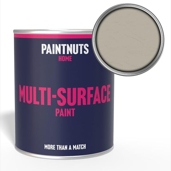 PaintNuts Multi-Surface Paint - RAL-7032 - PEBBLE GREY - 250ml Tin - Satin Finish