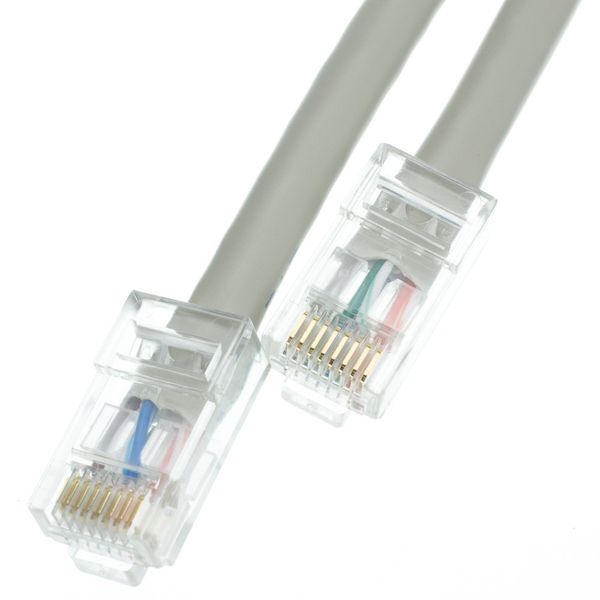 CableWholesale's Plenum Cat5e Gray Ethernet Patch Cable, CMP, 24 AWG, Bootless, 25 foot