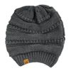 Wrapables Slouchy Winter Beanie Cap Hat, Charcoal Gray