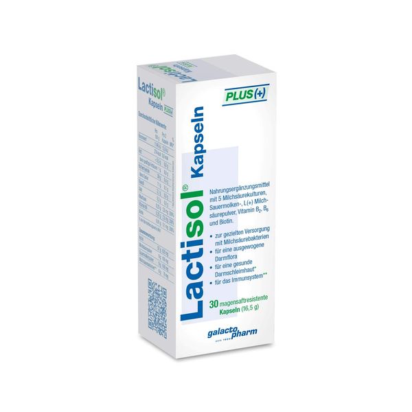Lactisol Capsules Plus, Pack of 30 with Plus Lactic Acid Cultures