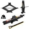 Car Tyre Changing Tools Kit Scissor Jack 2 Ton Labor-Saving Spanner Wind Up Jack