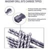 10Pcs 3/16" x 5-1/2" Masonry Drill Bits Carbide Tipped Tapcon Half Flat Shank 
