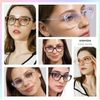 Blue Light Blocking Glasses Computer Cateye Clear Cat Eye Ivory Pattern
