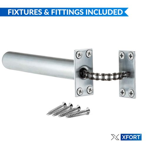 XFORT® Satin Chrome Concealed Door Closer for Internal Doors, Door Closer, Door Closer Internal Soft Close, Door Spring Closer, Soft Door Closer,Automatic Door Closer, Auto Door Closer