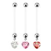 Treuheld Bauchnabelpiercing - Schwangerschaft - Herz [1.] - klar