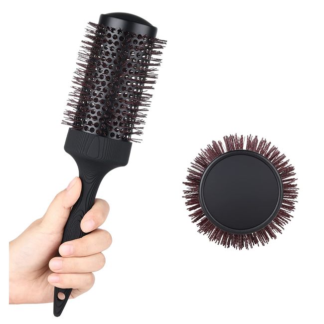 PERFEHAIR Large Ceramic Round Brush for Blow Drying, 2.9 Inch Ionic Thermal Barrel Hairbrush for Women Blowout, Styling, Curling, Smoothing, Straightening Medium to Long Wavy or Curly Hair