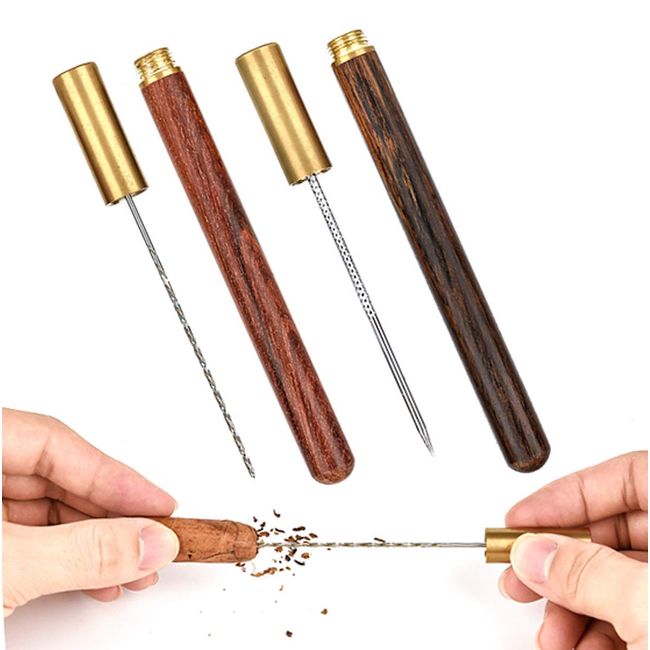 Cigar Draw Enhancer Tool & Nubber, Sangle Sopffy Cigar Draw with Wooden Case.