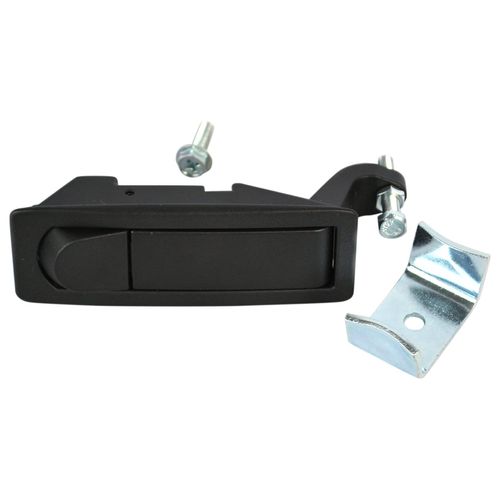 Southco C2-32-15 Series Powder Coated Zinc Alloy Adjustable Lever Hand Operated Compression Latch with Raised Trigger, Non-Locking, Black (Pack of 4)