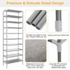 10 Tiers Stackable Shoe Storage Shelf Rack Organizer Stand Shelves Space Saving