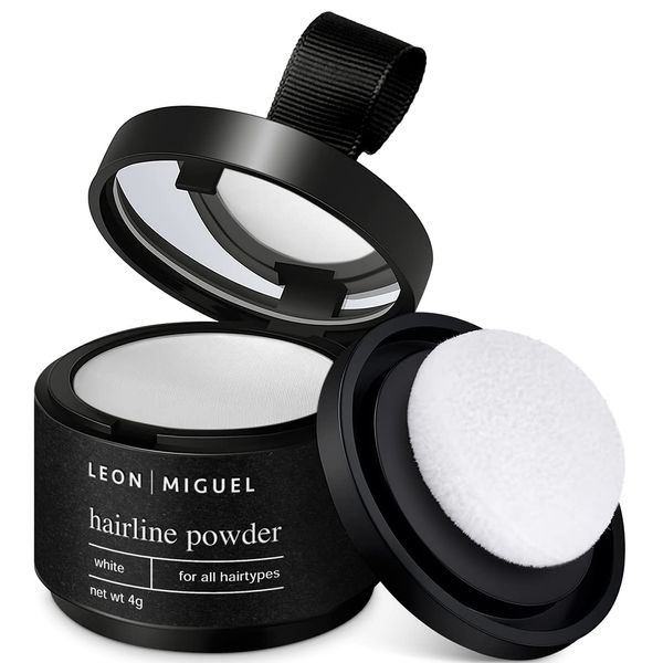 LEON MIGUEL Hair Line Powder - concealer/counter powder - 4g hair thickening and hair filler with shadow make-up waterproof (WHITE)