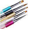 Nail Brush Set, Brushes, Gel Nails, Self Nails, Set of 5, Includes Cap, Easy to Use, Soft, UV Protection, Nail Tools, Nail Supplies, Gel Nail Brush