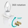 TWDRTDD Plug in Night Light, Adjustable E12 Base Socket Night Light with On/Off Switch for Making Decorative Night Lights (U-Shaped Clip,2Pin Plug, White)
