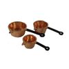 Melody Jane Dolls House Copper Saucepan Pan Set for Hanging Kitchen Accessory