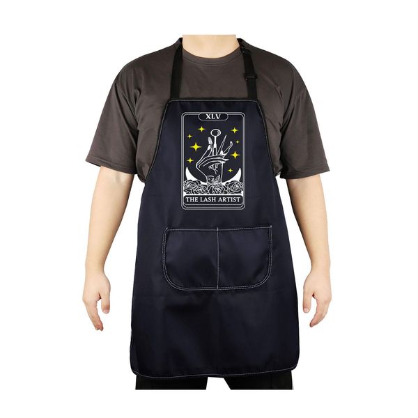 CENWA Lash Tech Apron The Lash Artist Tarot Lash Tech Adjustable Apron Beauty Salon Apron (LASH ARTIST apron2)