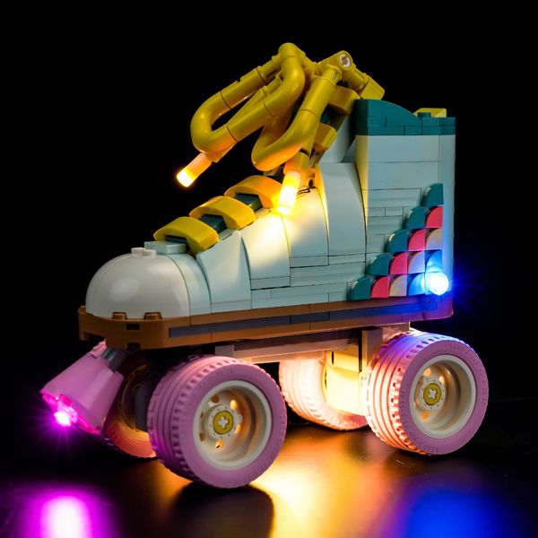 LocoLee Light Compatible with Lego 3 in1 Retro Roller Skate 31148, Creative Lighting Set Compatible with Lego Retro Roller Skate 31148 Set，Cute Gift for Kids 31148 (No Models Only Light)