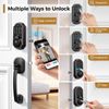 ARPHA Smart Security Fingerprint Door Lock PW Unlock Camera WiFi Doorbell+Knobs