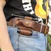 TOURBON Multi-Tool Holder, Belt Worn Tool Pouch, Leather, Flashlight, Multi-functional Pliers, Storage Bag