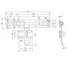Galvanised Steel Security Bolt, 270mm Length, Cross Pattern Door Latch with Padlock Holder