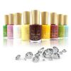 36 x NAIL POLISH SET DIAMOND GLOSS 9+ DIFFERENT COLOURS IN BOX UK
