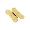 Offset Cabinet Hinge 3/8" Polished Solid Brass Door Hinges with Screws